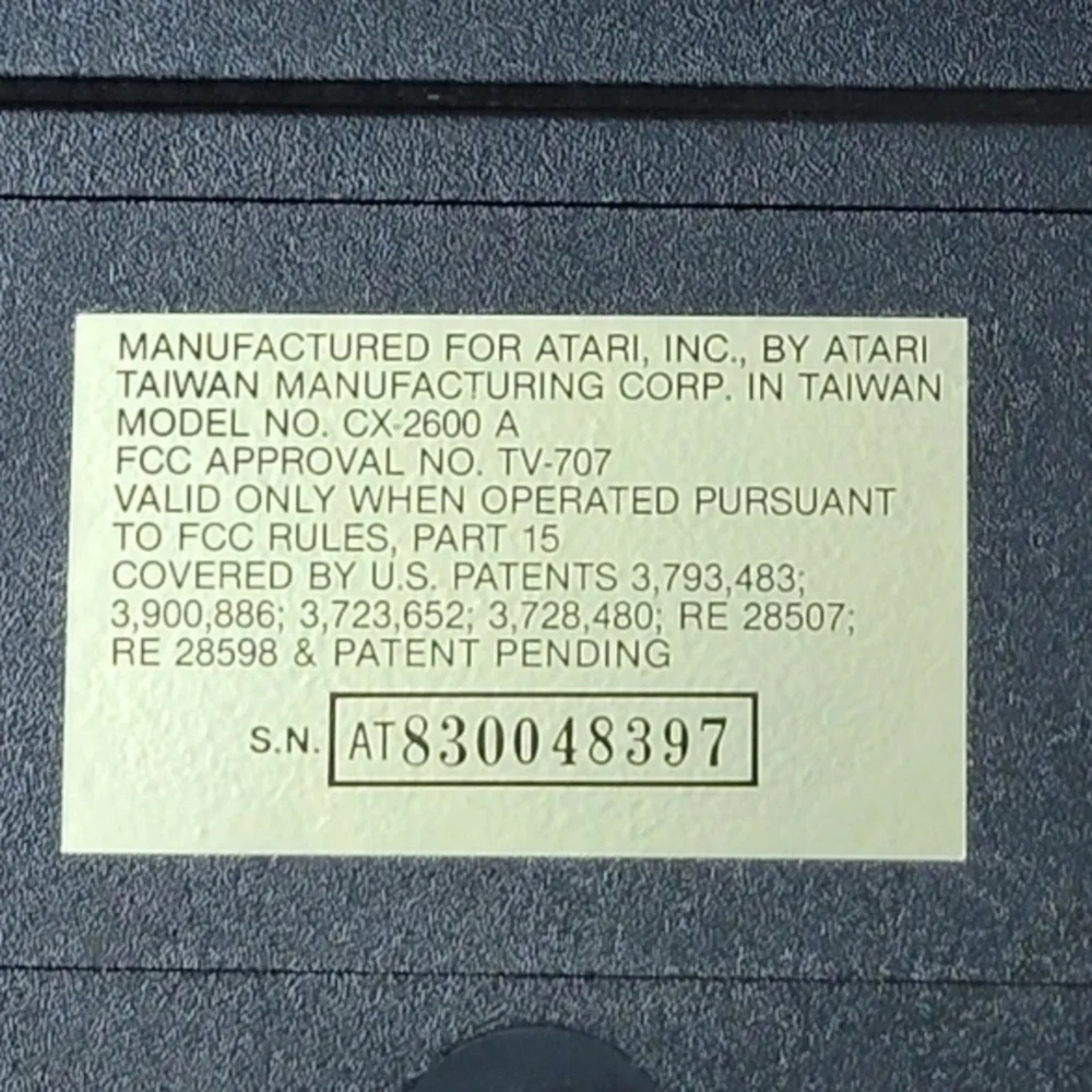 Atari Black Video Game Console with Controllers